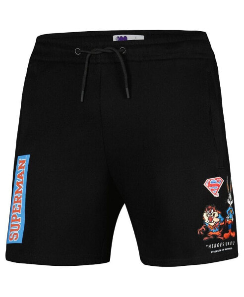 Men's Black Looney Tunes Superman Shorts