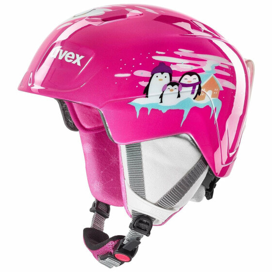 Лыжный шлем детский Uvex Manic 51-55 см розовый