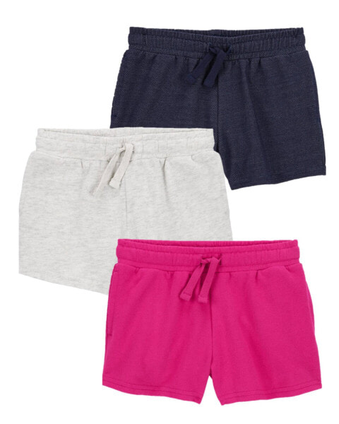 Baby 3-Pack Pull-On French Terry Shorts 3M