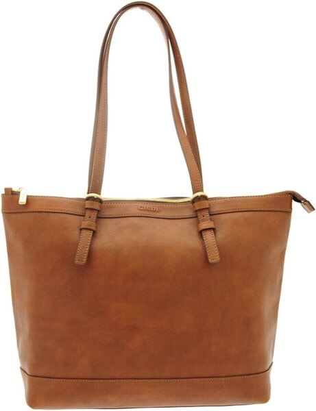 GIUDI ® Shopper Women's Large Leather Brown Genuine Leather Briefcase Business Bag Tote Bag Handbag Shoulder Bag Briefcase Women's Elegant Subtle Trend High Quality Eco Leather Sustainable, brown