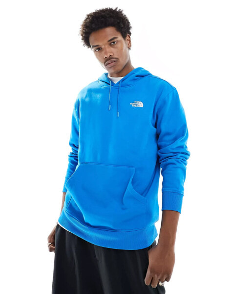 The North Face Essential oversized fleece hoodie in blue Exclusive at ASOS