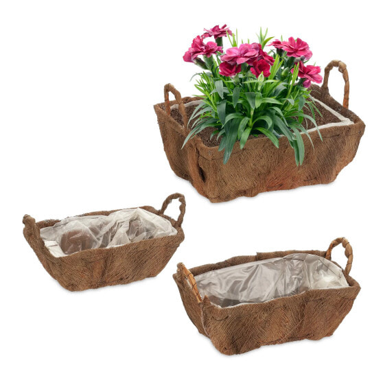 Горшки для цветов Relaxdays Blumenkasten Balkon 3er Set