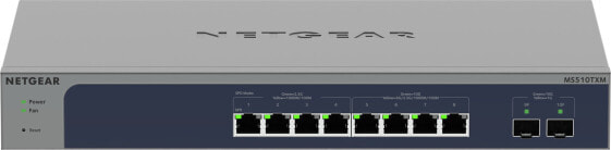 Netgear 8-Port Multi-Gigabit/10g Ethernet Smart Managed Pro Switch with 2 SFP+ Ports (MS510TXM) - Managed - L2+ - 10G Ethernet (100/1000/10000) - Rack mounting