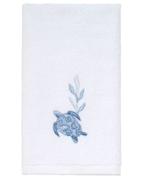 Caicos Sea Turtles Cotton Fingertip Towel, 11" x 18"