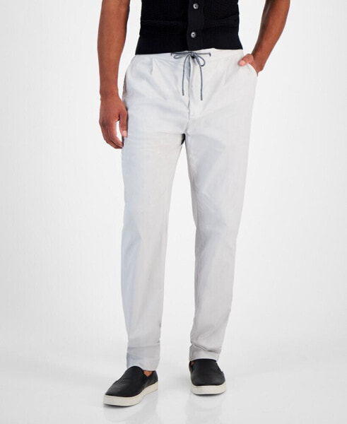 Men's Pleated Elastic Waistband Pants