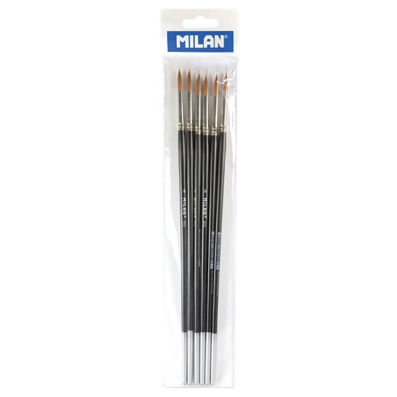 MILAN ´Premium Synthetic´ Round Paintbrush With LonGr Handle Series 612 No. 6