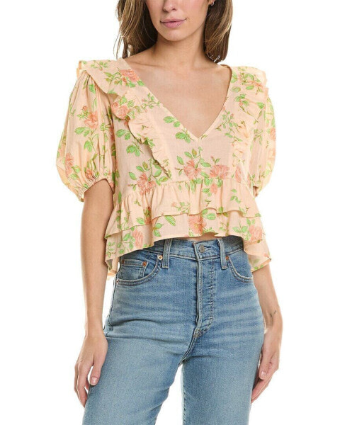 Saltwater Luxe Ruffle Top Women's Pink M