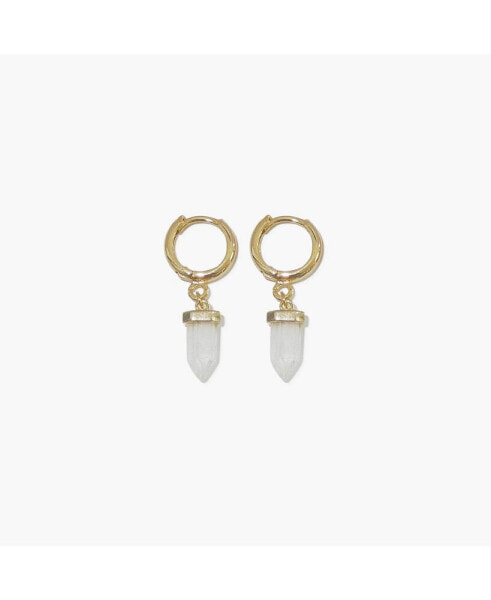 Sanctuary Project by Dainty Crystal Huggie Earrings Gold