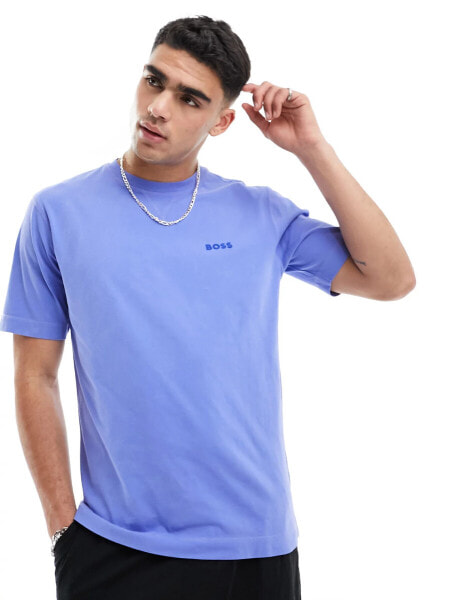 BOSS Orange tonal logo t-shirt in washed purple