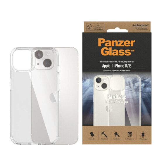 PanzerGlass ® HardCase Apple iPhone 14 | 13 | Clear, Cover, Apple, Apple - iPhone 14, Apple - iPhone 13, 15.5 cm (6.1"), Transparent