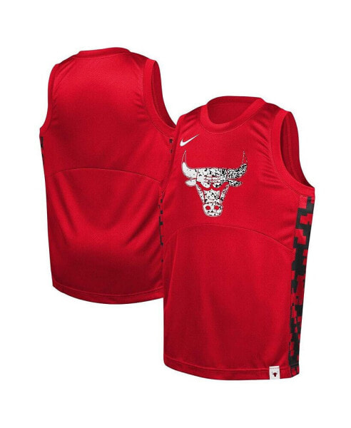 Big Boys and Girls Red Chicago Bulls Courtside Starting Five Team Jersey