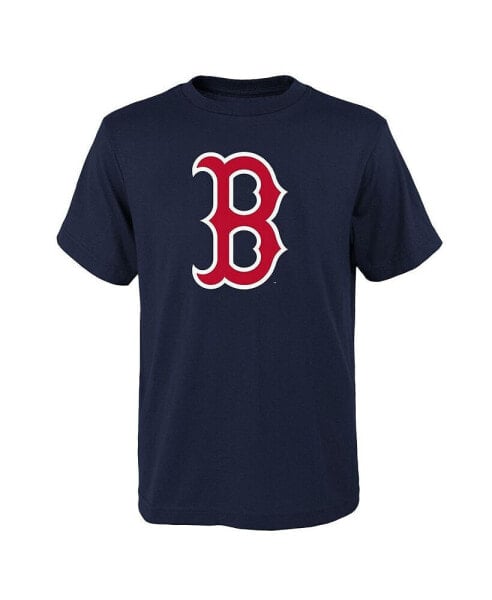 Футболка для малышей Outerstuff Бостон Red Sox с логотипом команды, темно-синяя (Navy)