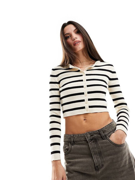 Stradivarius stripe knit cardigan 