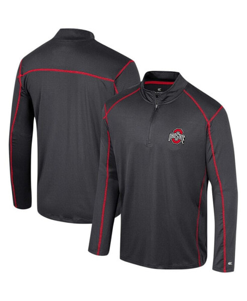 Men's Black Ohio State Buckeyes Cameron Quarter-Zip Windshirt