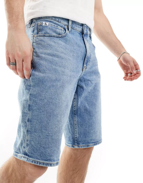 Calvin Klein Jeans regular denim shorts in light wash