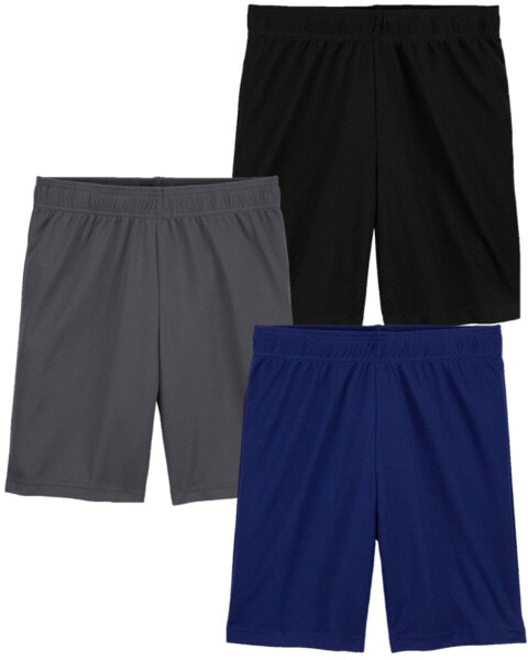 Kid 3-Pack Athletic Mesh Shorts 5