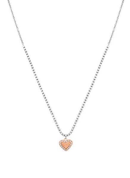 Bronze necklace with heart Linea Brilliant LJ1554