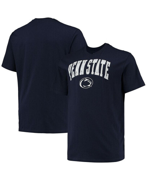 Men's Navy Penn State Nittany Lions Big and Tall Arch Over Wordmark T-shirt