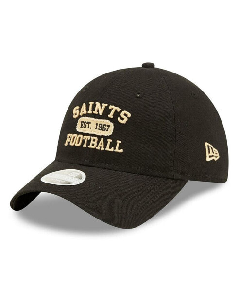 Women's Black New Orleans Saints Formed 9TWENTY Adjustable Hat