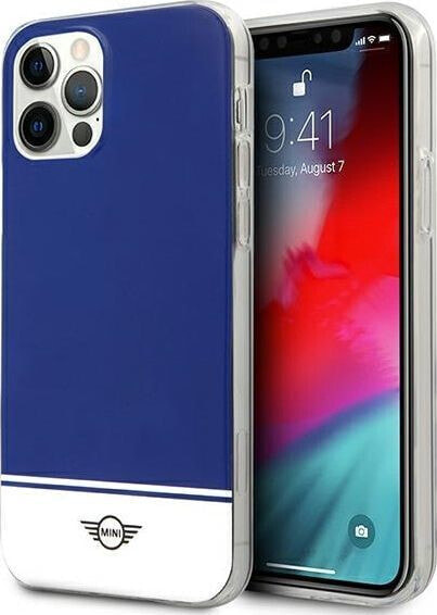 Чехол для смартфона MINI iPhone 12 Pro Max 6,7" гранатовый/синий Stripe Collection