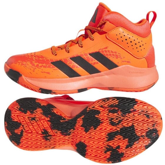 Баскетбольные кроссовки Adidas Cross Em Up 5 K Wide Jr оранжевые