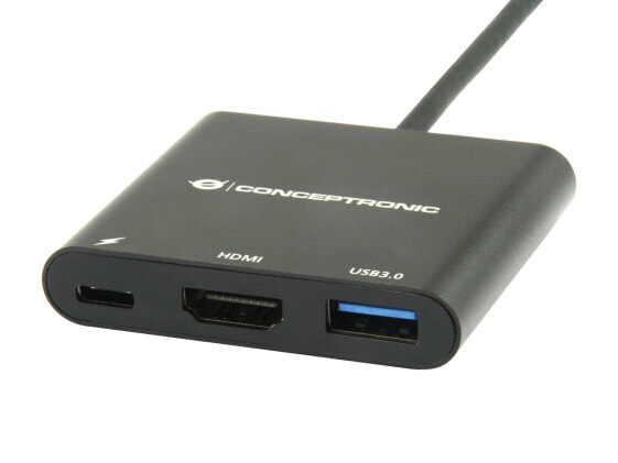 Conceptronic Donn USB-C - HDMI - USB 3.2 Gen 1 (3.1 Gen 1) Type-C - HDMI,USB 3.2 Gen 1 (3.1 Gen 1) Type-A,USB 3.2 Gen 1 (3.1 Gen 1) Type-C - 5000 Mbit/s - Black - 60 W - China