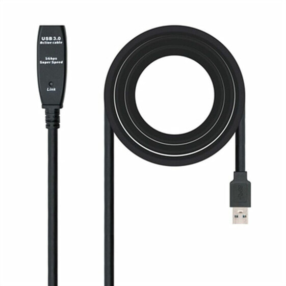 удлинительный USB-кабель TooQ 10.01.0311 Чёрный 5 m