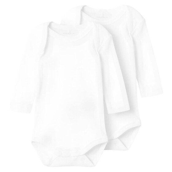 NAME IT Solid Baby Long Sleeve Body 2 Units