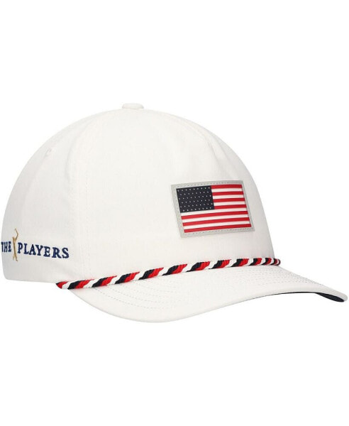 Men's White THE PLAYERS Volition Flag Flexfit Adjustable Hat