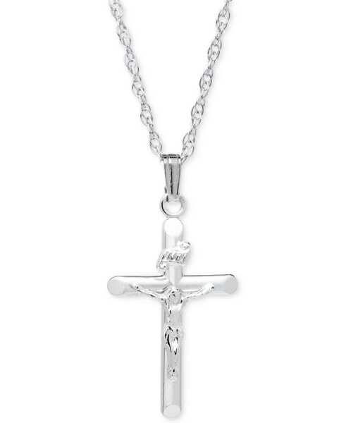 Crucifix Pendant Necklace in Sterling Silver