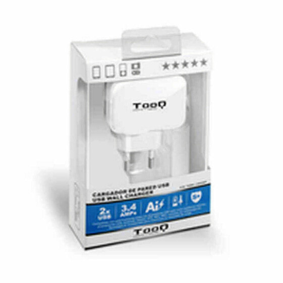 Сетевое зарядное устройство TooQ TQWC-1S02WT USB x 2 17W Белый 17 W
