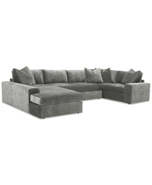 Michola 155" 3-Pc. Fabric Sectional with Chaise, Created for Macy's