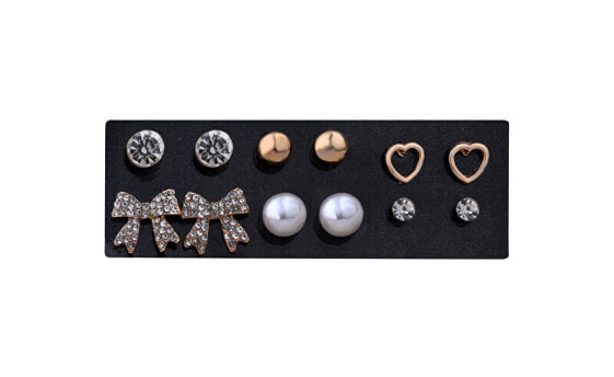 Beautiful set of rose gold earrings (6 pairs)