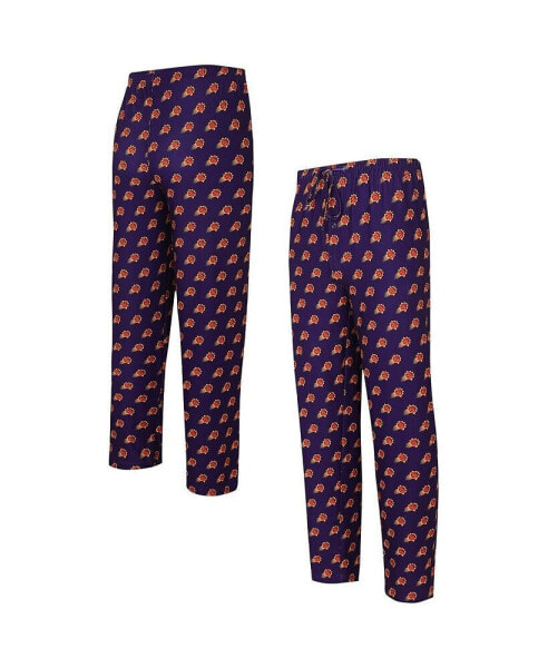 Men's Purple Phoenix Suns Allover Logo Print Gauge Sleep Pants