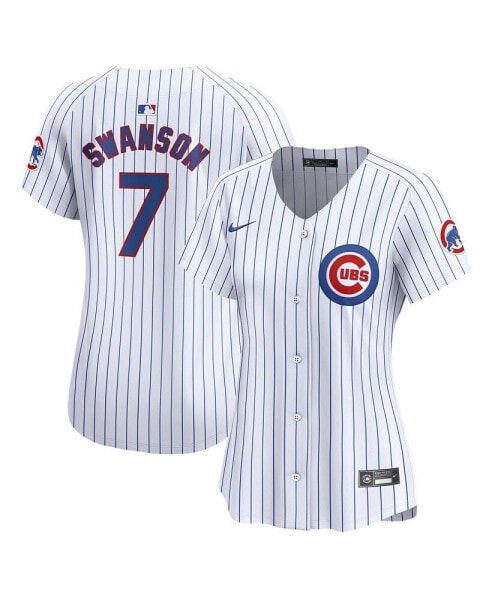 Women's Dansby Swanson White Chicago Cubs Home Limited Player Jersey