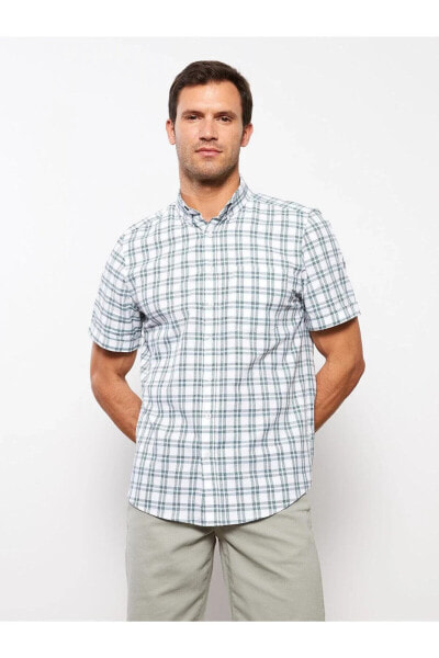 Рубашка мужская LC WAIKIKI Классический Regular Fit в клетку со шнурком