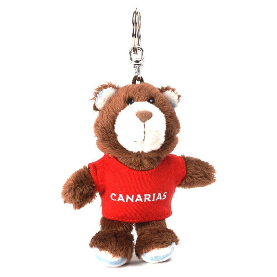 NICI Bean Bag Oso Beige Con Camiseta Roja Canarias 10 cm Teddy