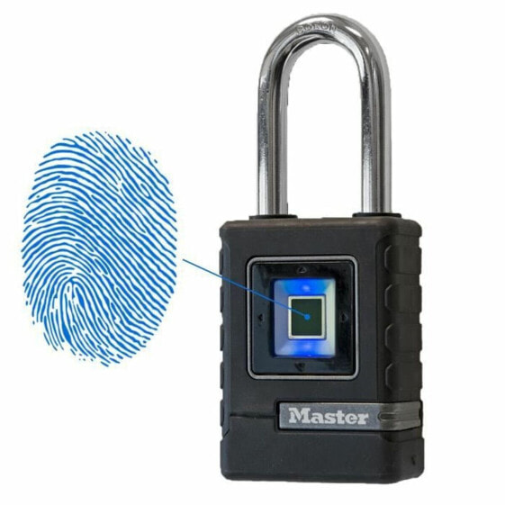 Fingerprint Padlock Master Lock Zinc Elastomer