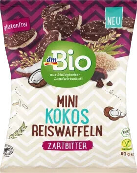 Mini Schokoreiswaffel Kokos Zartbitter, 60 g