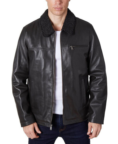 Men's Zipper Leather Jacket