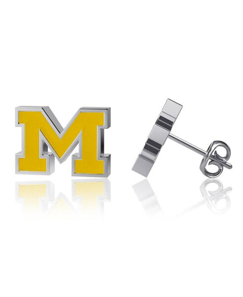 Women's Michigan Wolverines Enamel Post Earrings