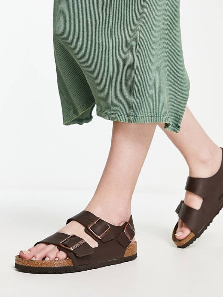 Birkenstock Milano Birko-Flor sandals in brown