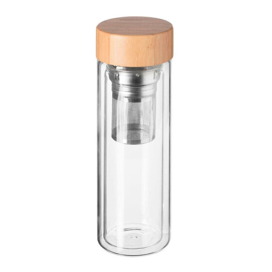 5 FIVE 40cl Double Wall Bamboo Thermos With Filter