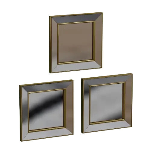 Интерьерное зеркало Moebel17 Spiegel Chill 3er 40x40см Gold