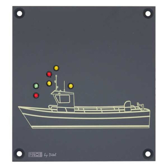 PROS Trawl Fishing Boat Navigation Lights Silhouette