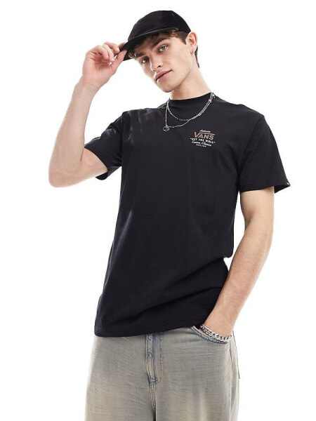 Vans holder classic back print t-shirt in black