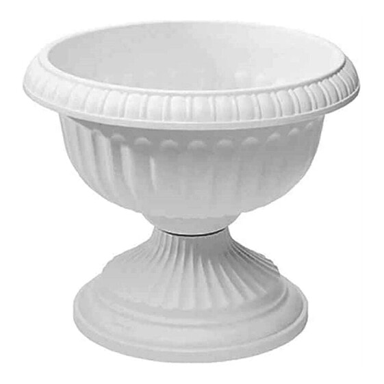 Grecian Urn Plastic Planter for Indoor/Outdoor Use, Stone Colored, 12 inch