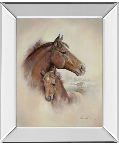 Race Horse II by Roane Manning Mirror Framed Print Wall Art, 22" x 26"