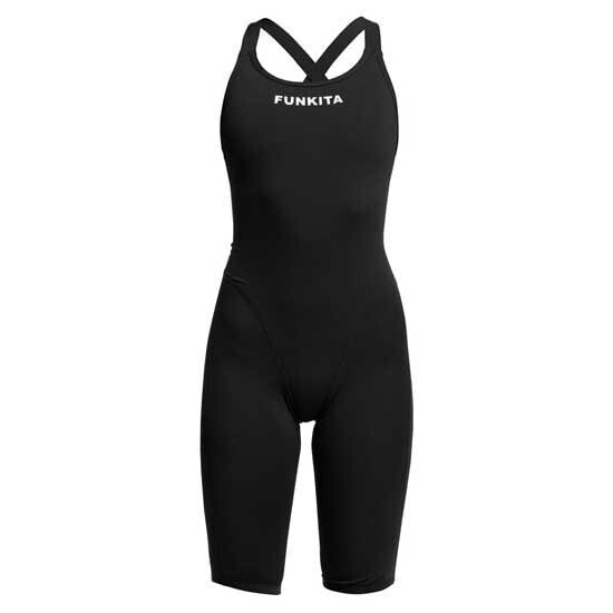 FUNKITA Fast Legs Still Black Open Back Competition Swimsuit