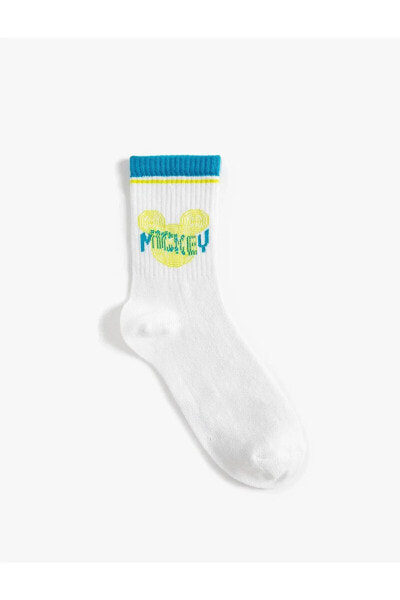Mickey Mouse Soket Çorap Lisanslı Işlemeli